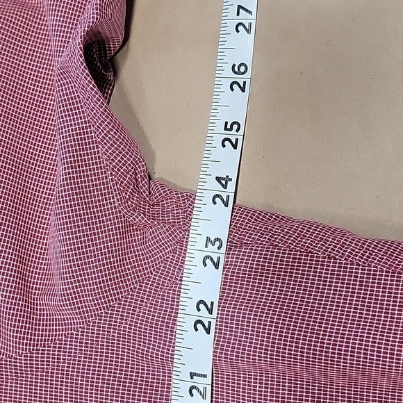 Brooks Brothers Size L (16-4) Burgundy & White Checkered Long Sleeve Button Down - Picture 6 of 11